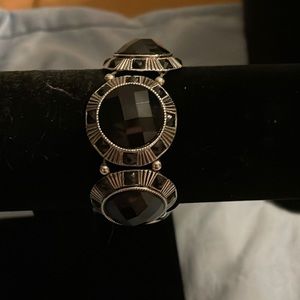 Black and silver bracelet
